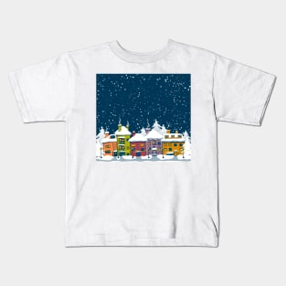 Winter town Kids T-Shirt